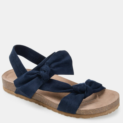 Journee Collection Collection Women's Xanndra Sandal In Blue