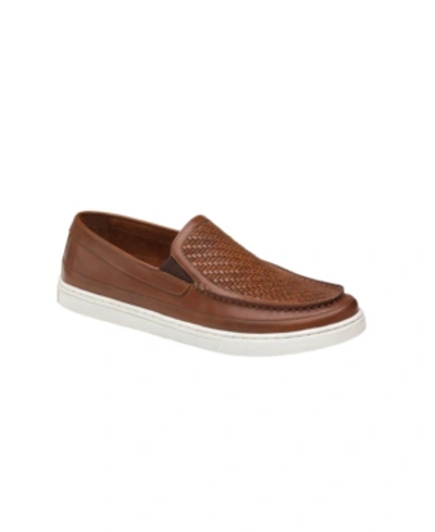 Johnston & Murphy Men's Tyler Laser Weave Slip-on Shoes Men's Shoes In Tan