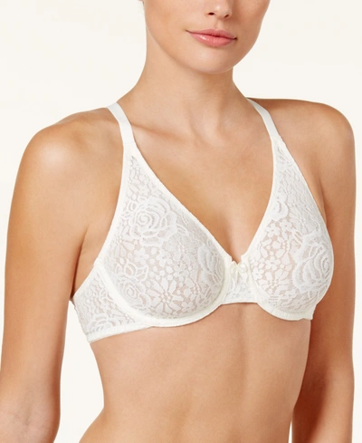 Wacoal Halo Lace Molded Underwire Bra 851205, Up To G Cup In Ivory (nude 5)