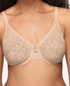 Wacoal Halo Lace Molded Underwire Bra 851205, Up To G Cup In Almost April