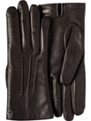 Prada Logo-plaque Slip-on Gloves In Brown