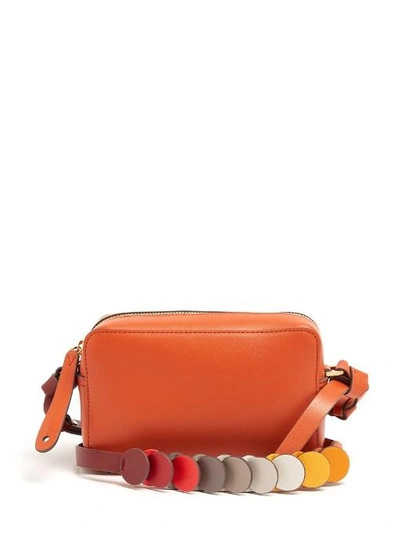 Anya Hindmarch Circle Mini Leather Cross-body Bag In Orange Multi