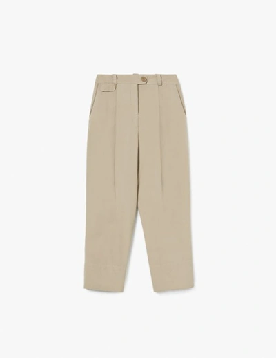 A-line High Waisted Tapered Trousers In Seashell