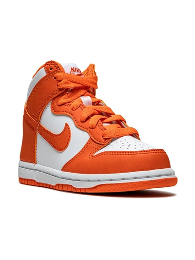 Nike Kids' Dunk High Syracuse Leather Sneakers In White