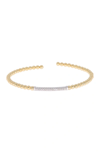 Meshmerise 18k Vermeil Plated Sterling Silver Bangle Bracelet In Yellow