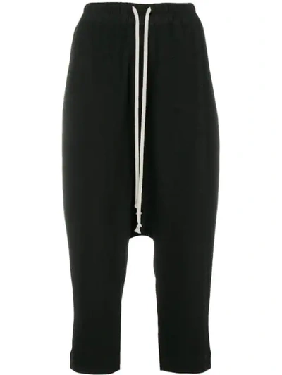 Rick Owens Dropped Crotch Trousers In 09 Black Multicolor