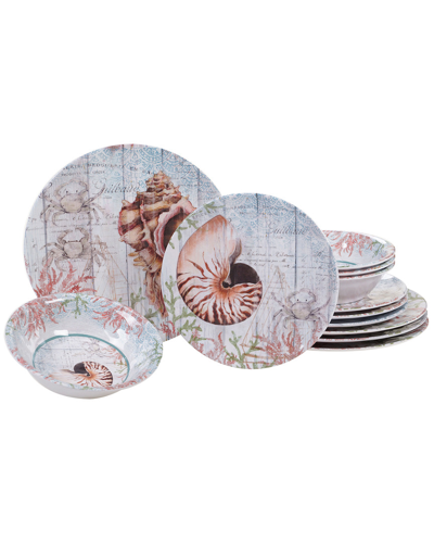 Certified International Melamine Sanibel 12pc Dinnerware Set In Multi