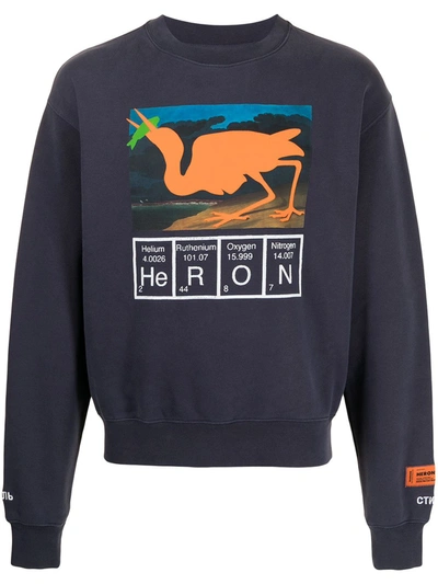 Heron Preston Periodic Logo-print Sweatshirt In Blue