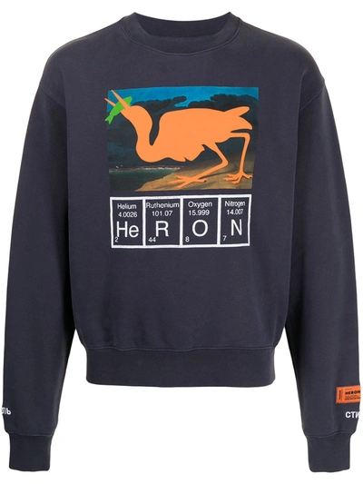 Heron Preston Periodic Logo-print Sweatshirt In Purple