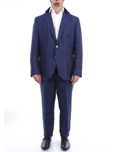 Brunello Cucinelli Men's Blue Linen Suit