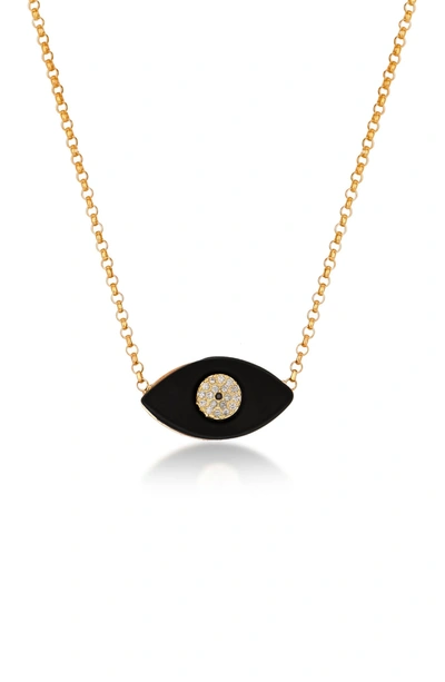 Sphera Milano Gold Vermeil Enamel Evil Eye Necklace