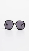 Gucci Urban Web Block Sunglasses In Black/grey