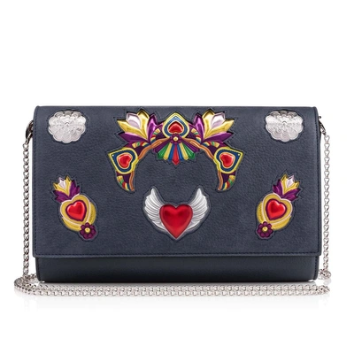 Christian Louboutin Paloma Clutch In Nuit And Multicolor