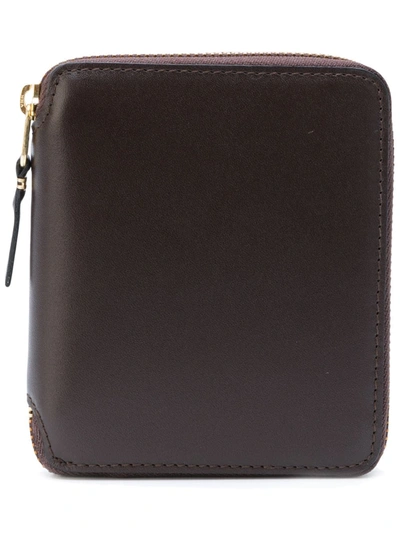 Comme Des Garçons Play Zip Wallet In Brown