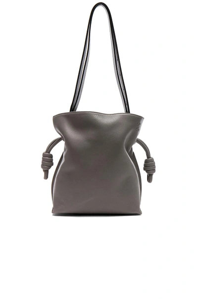 Loewe Flamenco Knot Small Bag In Smoke Grey