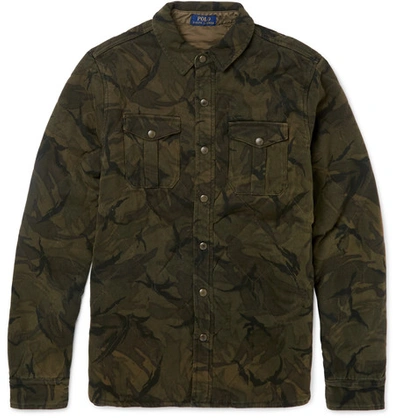 Polo Ralph Lauren Slim-fit Quilted Camouflage-print Cotton Shirt Jacket ...