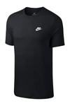 Nike Short Sleeve Club T-shirt In 13 Black/white