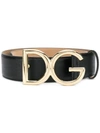 Dolce & Gabbana Dg Buckle Belt In Black