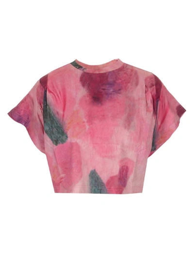 Isabel Marant Zinalia Crop T-shirt In Pink