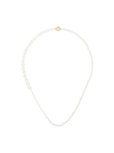 Sophie Bille Brahe 14kt Gold Pearl Necklace In White