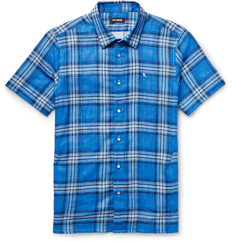 Raf Simons Slim-fit Checked Cotton Shirt | ModeSens