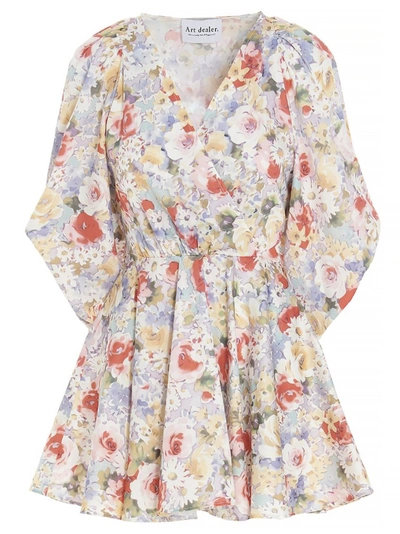 Art Dealer Short Dress With Floral Print In Multi