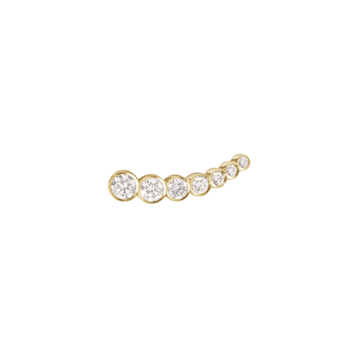 Sophie Bille Brahe Petite Croissant De Lune Left Earring In 18k Recycled Yg,diamonds
