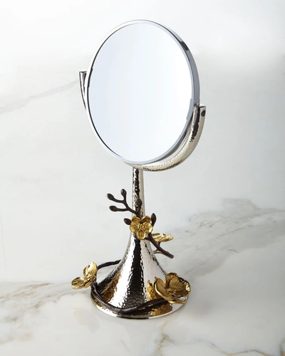 Michael Aram Gold Orchid Vanity Mirror In Silver