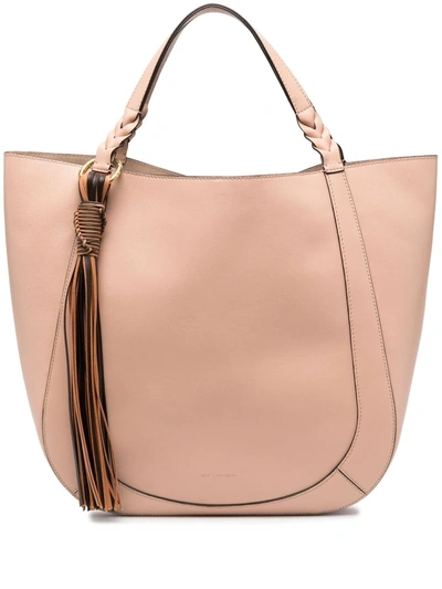 Ulla Johnson Oversize Leather Tote Bag In Pink