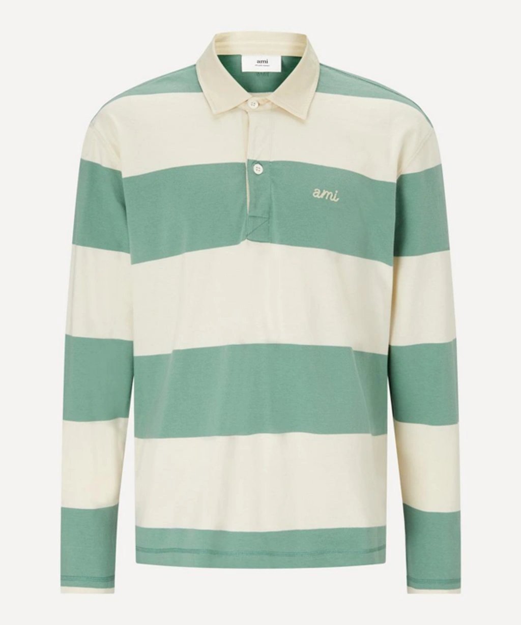 【送料&関税込】Ami Alexandre Mattiussi Green Polo With All- AMI Alexandre Mattiussi Ami De Coeur Polo Shirt, $90