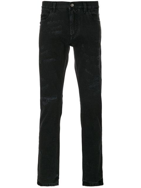 Dolce & Gabbana Distressed Skinny Jeans | ModeSens