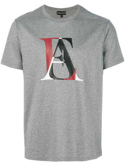 Emporio Armani Logo Print T-shirt | ModeSens