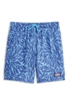 Vineyard Vines Chappy Stripe Swim Trunks In Full Bloom Bora Blue