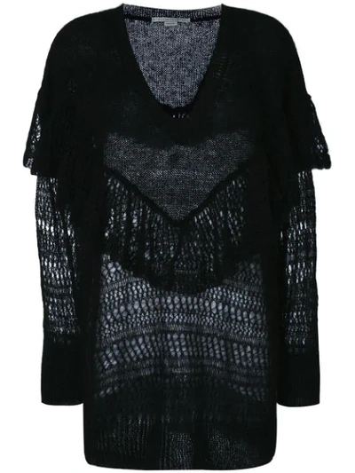 Stella Mccartney Mohair-blend Sweater In Black