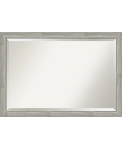 Amanti Art Brushed Framed Bathroom Vanity Wall Mirror, 39.5" X 27.50" In Gray