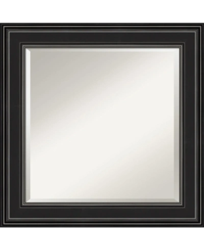Amanti Art Ridge Framed Bathroom Vanity Wall Mirror, 25.75" X 25.75" In Black
