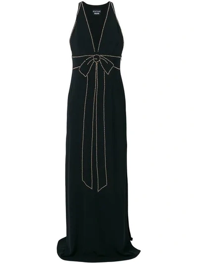 Boutique Moschino Embellished Bow Detail Gown In Black