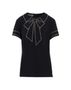 Boutique Moschino Bow Motif T-shirt In Black