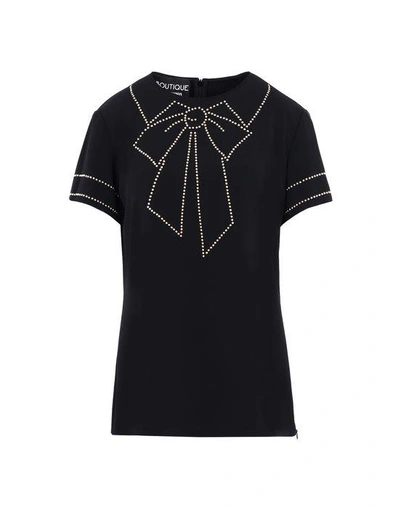 Boutique Moschino Bow Motif T-shirt In Black