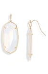 Kendra Scott Faceted Elle Drop Earrings In White/gold