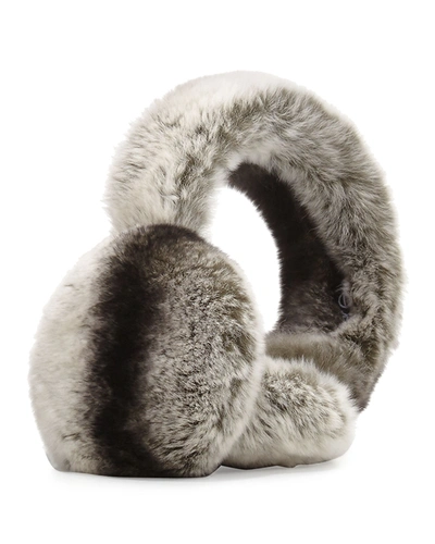 Surell Rabbit Fur Earmuffs In Ivory