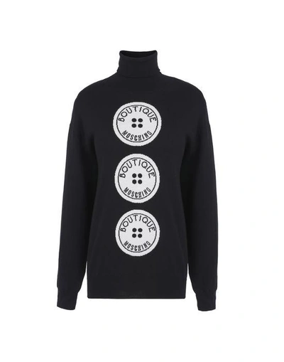 Boutique Moschino Long Sleeve Sweaters In Black