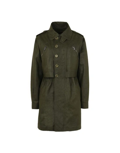 Moschino Full-length Jackets In Military Green