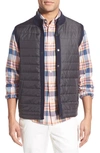 Barbour 'essential' Tailored Fit Mixed Media Vest In Navy