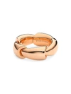 Vhernier Women's Calla 18k Rose Gold, Titanium & 1-edge Diamond Pavé Ring In Pink Gold