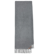 Acne Studios Cashmere Canada Fringed Scarf In Grey