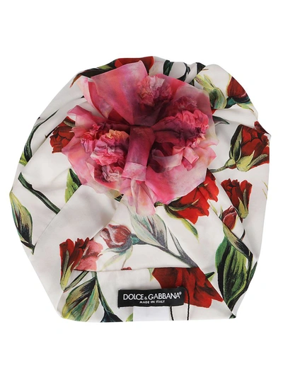 Dolce & Gabbana Floral Appliqué Turban In Multi