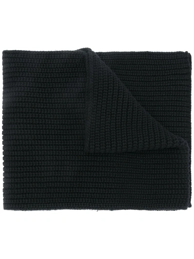 Dolce & Gabbana Cable-knit Scarf In Black