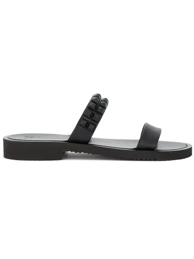 Giuseppe Zanotti Randall Manhattan Sandals In Black