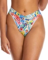 Hanky Panky Brilliant Blooms Original-rise Lace Thong (rolled) In Multi